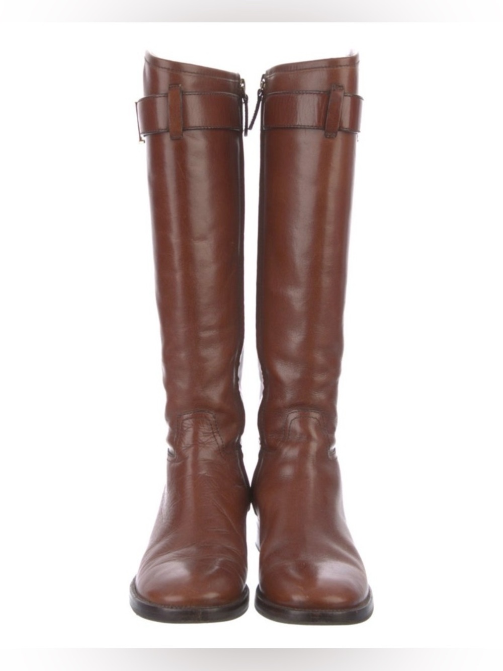 Tory Burch Tall Leather Riding Boots - Brown - Picture 3 of 6